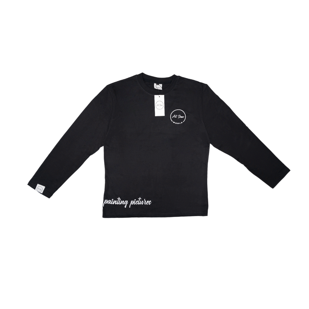Black/ White Long sleeve Shirt (Order size up)