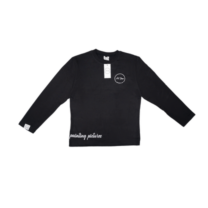 Black/ White Long sleeve Shirt (Order size up)