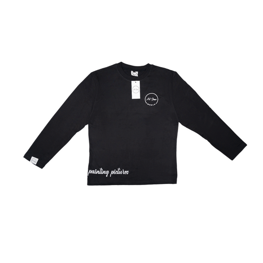 Black/ White Long sleeve Shirt (Order size up)